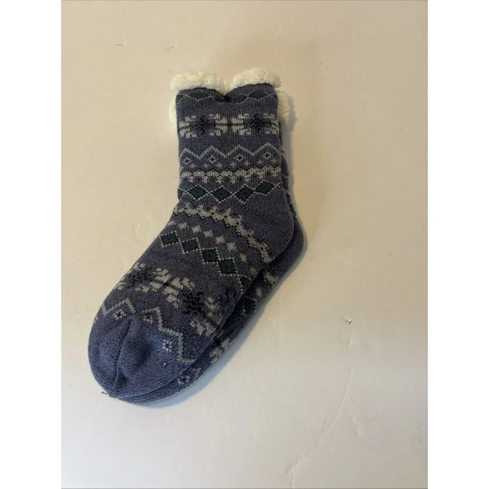 The Original Muk Luks Cabin Socks with Soft Fleece & Grips Size S/M 6-8) New